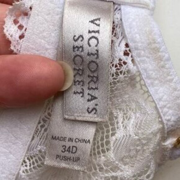 Victoria's Secret 34D Padded Push-Up bras Set of 4 Tan White Black Lace - Picture 7 of 15